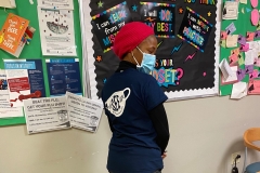 Showing off our Nexus Cares swag