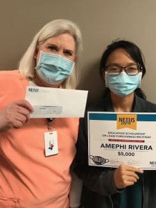 Celebrating our Nexus Cares Scholarship winner, Amephi Rivera!