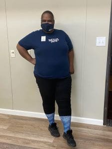 A Nexus Cares t-shirt and compression socks make a great outfit!