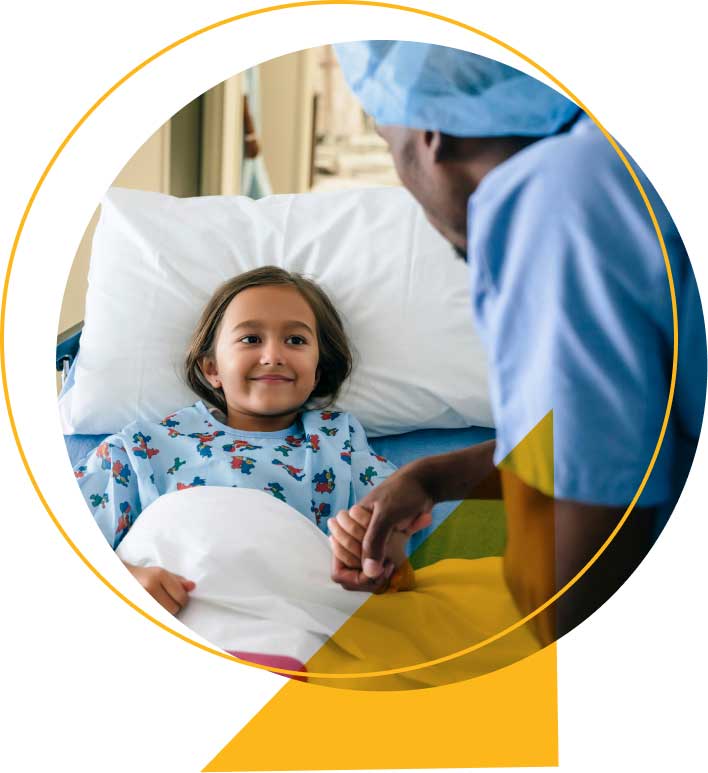 Pediatric patient smiling at Dallas children's hospital