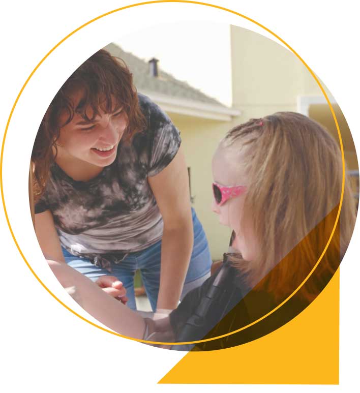 Children's hospital patient playing with caregiver at Houston children's hospital
